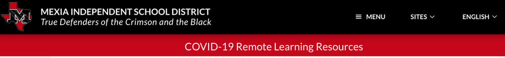 Remote Learning Resources Page