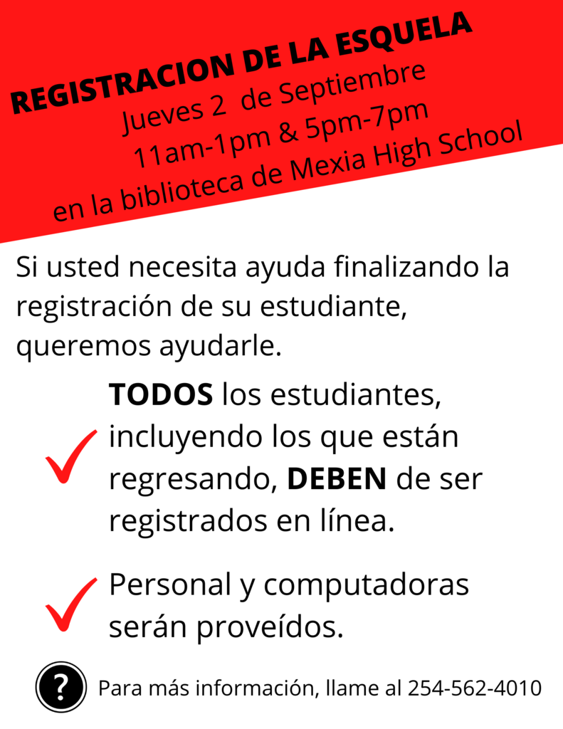 registration flyer Spanish