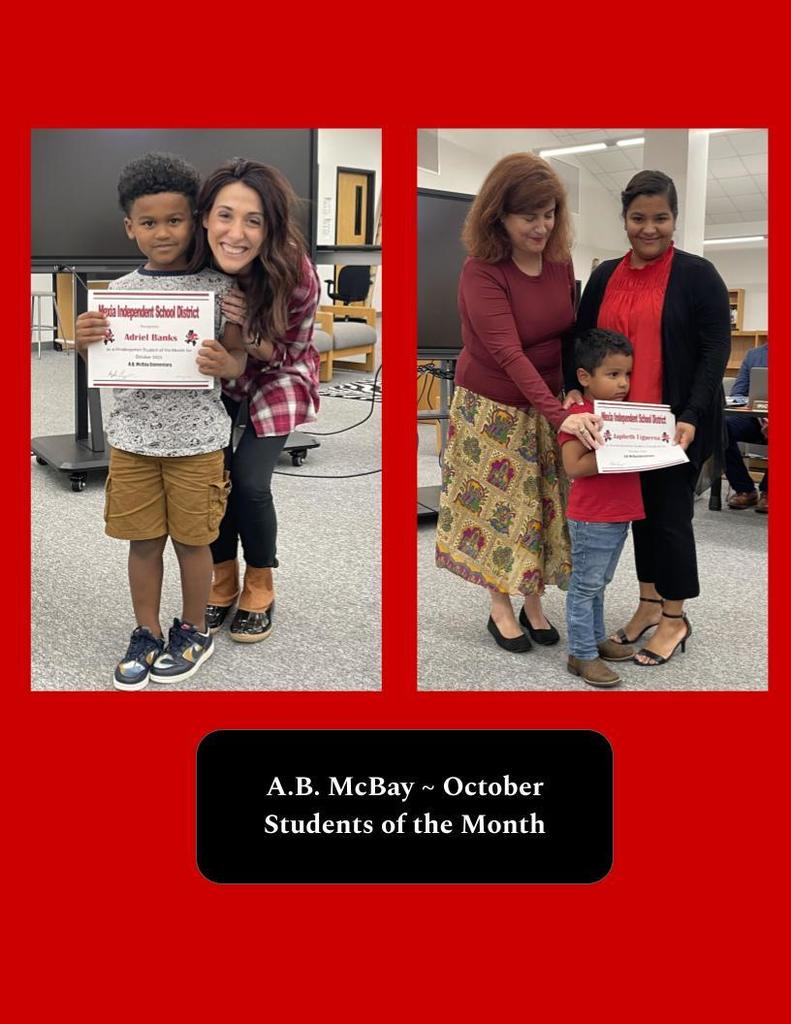 McBay October Students of the Month