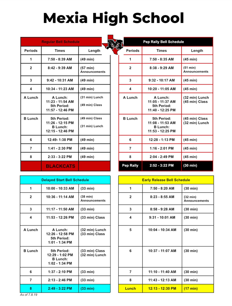 Bell schedule 